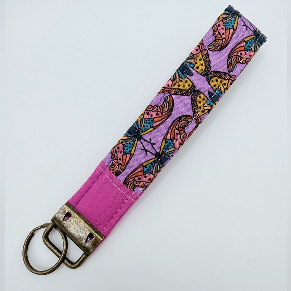 Colorful Handmade Butterfly Keychain Wristlet - Picture 3 of 3
